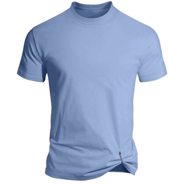 Ceisia Men's Quick Dry Solid Color Crew Neck T-Shirt Magnetic Detachable Short Sleeve Athletic Top Gift