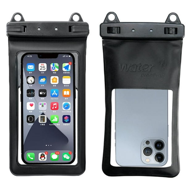 Cubierta de coque de teléfono móvil de PVC impermeable para deportes al aire libre (negro)