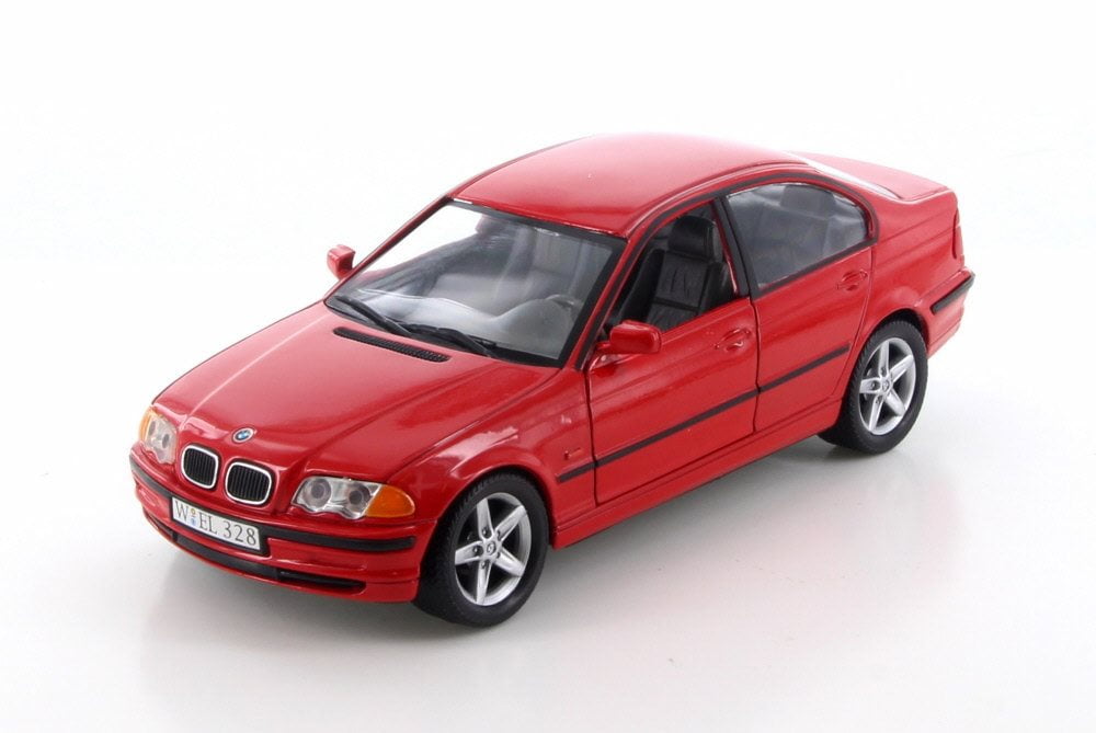 1998 BMW 328i, Red Welly 93954D 1/24 Scale Diecast Model Toy Car