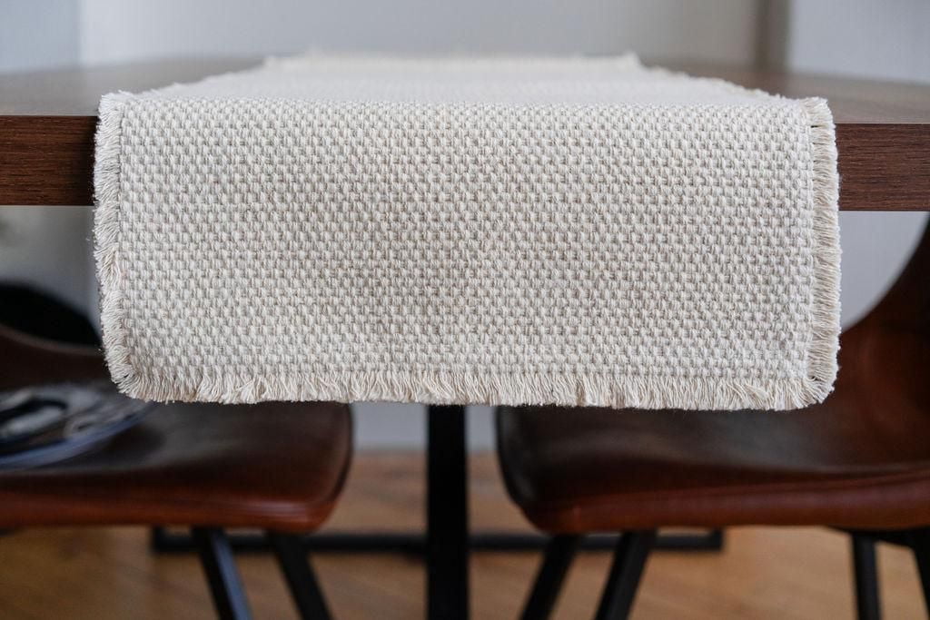 Fabstyles 100% Cotton Bali Table Runner - Everyday Machine Washable, Heavyweight 14 x 72-Inch Table Runner for Dining, Kitchen, and Outdoor Tables