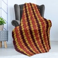 thumbnail image 4 of Abstract Soft Flannel Fleece Throw Blanket, Spiraling Dotted on a Pale Maroon Tone Background, Cozy Plush for Indoor and Outdoor Use, 60" x 80", Dark Maroon Yellow, by Ambesonne, 4 of 5