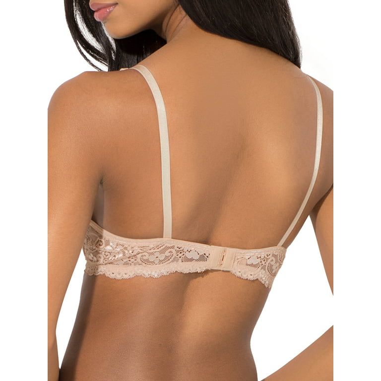 Exclare Women's Multiway Strapless Lace Bra Full Figure Underwire Contour  Beauty Back Plus Size Bra(Black,36DD) 