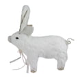 thumbnail image 2 of 8.5" White Sisal Piglet with Easter Bunny Ears Tabletop Decor, 2 of 3