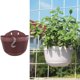 thumbnail image 5 of 2 Piezas de Maceta Colgante de Plástico, Macetas Colgantes de Metal, Maceta de Cerca, Macetas de Cestas Colgantes, para Cultivar y Decorar Plantas, Color Café Oscuro, 5 of 5