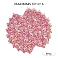thumbnail image 5 of Rocae Sweet Printed Heat Resistant Place Mats,Classic Hemstitch Cloth Fabric Placemats Imitation Linen Place Mat Table Mats 18x12 inch, 5 of 5