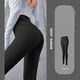 thumbnail image 3 of Pantalones de yoga de cintura alta para mujer, leggings de 7/8 de largo con bolsillos, 3 of 5
