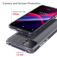 thumbnail image 4 of T-Mobile REVVL 4 Plus Case, Clear Transparent Bumper Shockproof Hybrid Protective Cover (Black), 4 of 5