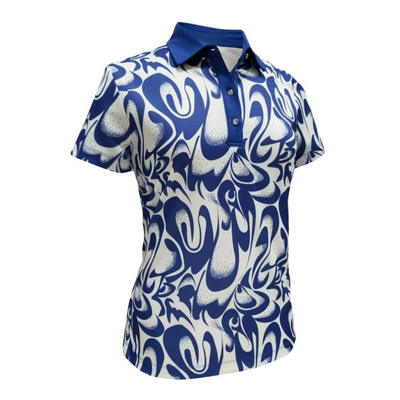 Monterey Club Women's Abstract Print Golf Polo Shirt #2404