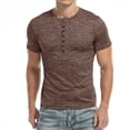 thumbnail image 3 of HAOMEILI Men's Casual Stretchy Slim Fit Short Sleeve Henley Shirt, 3 of 6