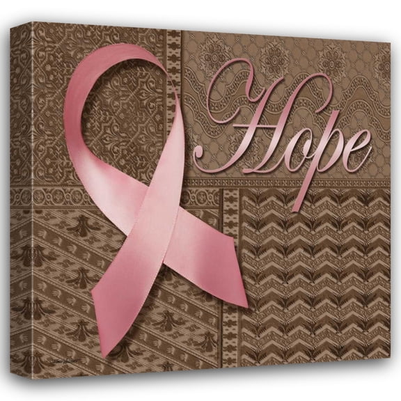Todd Williams 20x20 Gallery Wrapped Canvas Wall Art Titled - Hope Ribbon