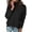 Black, variant on Women' Turtleneck Sweater Long Sleeve Spilt Hem Casual Knit Pullover Chunky Fall Winter Jumper Top