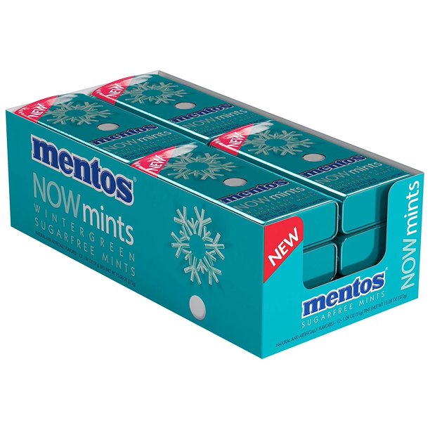 Mentos, NOWmints, Sugar Free Wintergreen Breath Mints, 12 Ct Walmart