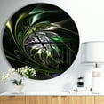 thumbnail image 2 of DesignArt Multi Colored Green Stained Glass Large Wall Clock, 2 of 2