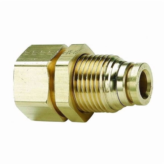 Parker Fitting, Straight, Brass, Push-Fit 1/2 in, FNPTF 1/2 in 66PTCBH-8-8