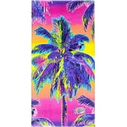 Beachland Neon Palms Beach Towel 30 x 60 inch 100% Cotton
