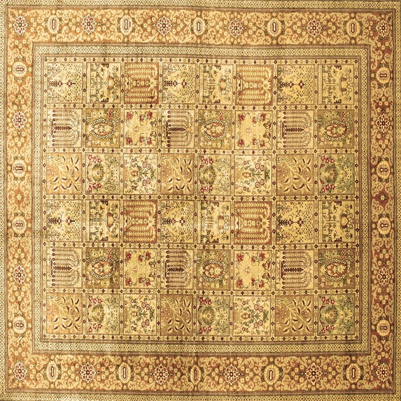 Ahgly Company Indoor Square Persian Brown Traditional Area Rugs, 8' Square