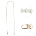 thumbnail image 3 of Unique Bargains 1 Pc Leather and Faux Pearl Handbag Strap for Travelling Light Glod Tone White PU Alloy, 3 of 5