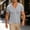 Gray, variant on Mens Old Money Knitted Shirts Short Sleeve Cardigan Button Down Summer V Neck Casual Beach Textured Vacation Sweater Size 3XL Navy