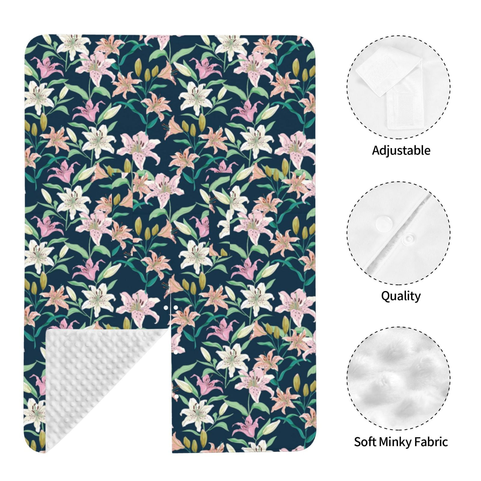 Car Seat Cover Baby - Lilies Flowers Gorgeous Pink Breathable Infant Car Seat Cover for Baby Carseat, Lightweight Comfort Baby Essentials Must Haves Newborn Stuff for Girl Boy
