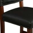 thumbnail image 6 of Linon Bristol 24" Indoor Wood Counter Stool, Black Faux Leather, 6 of 13