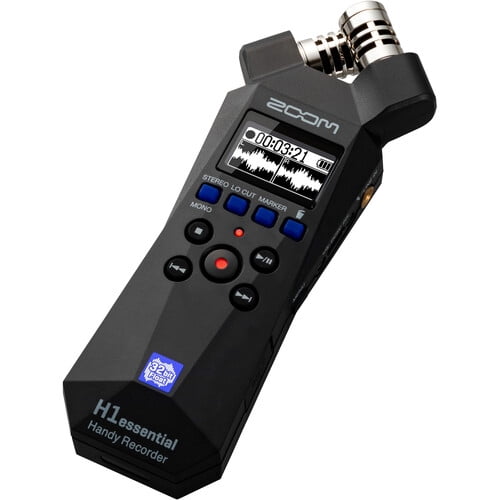 Zoom H1essential 2-Track 32-Bit Float Portable Audio Recorder Bundle With MDR-7506 Professional Stereo Headphones + Extreme Pro 64GB microSDXC Memory Card + USB Card Reader + More