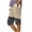 Gray, variant on fatyb Womens Long Shorts Elastic Waist Straight Leg Shorts Side Split Knee Length Casual Shorts with Pockets