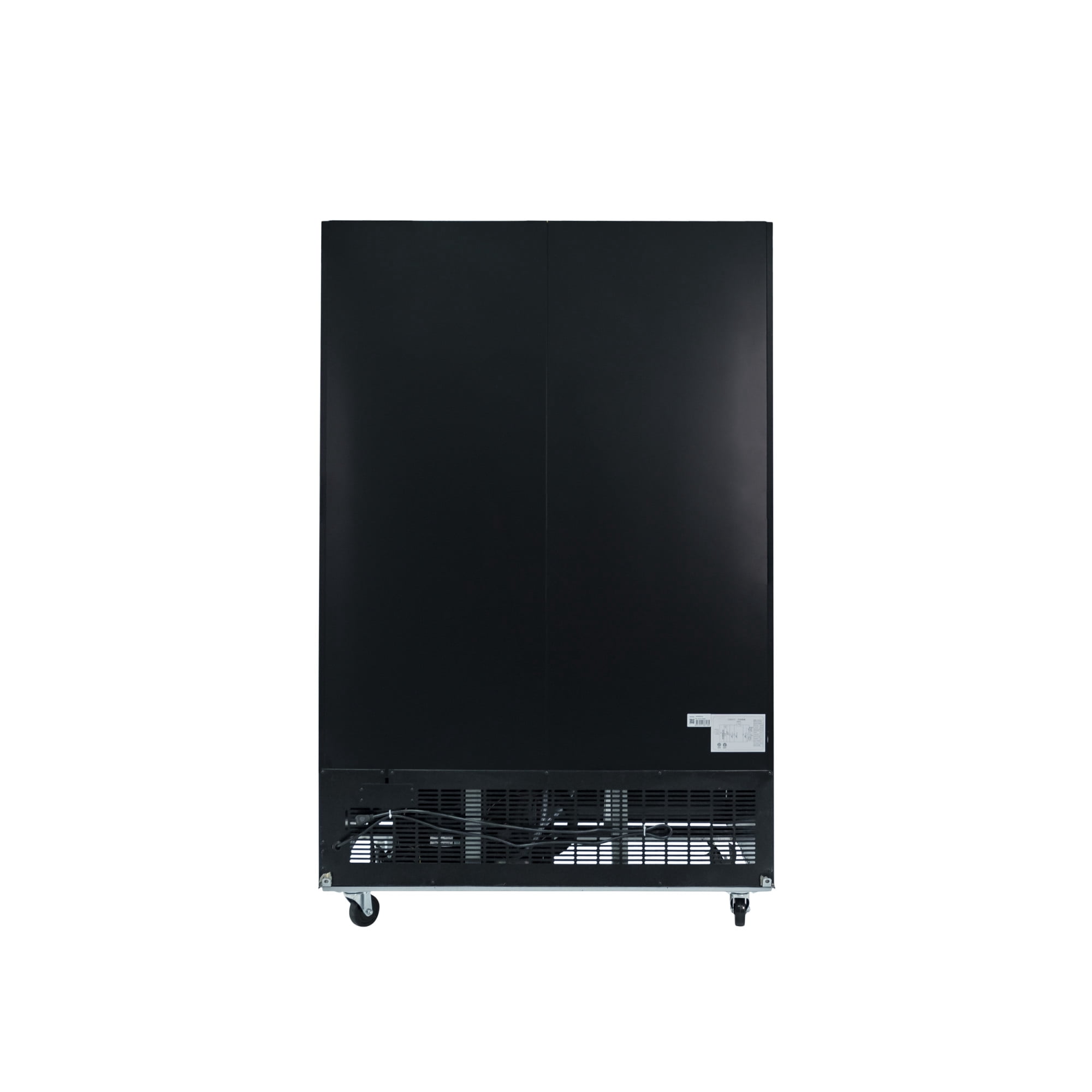 Norpole Commercial 45 cu. ft. 2-Sliding Glass Door Refrigerator in Black in Black