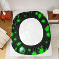 thumbnail image 5 of Feelyou Kids Earth Planet Full Size Sheets, Neon Green Stars Bed Sheets, 4pcs, 5 of 7