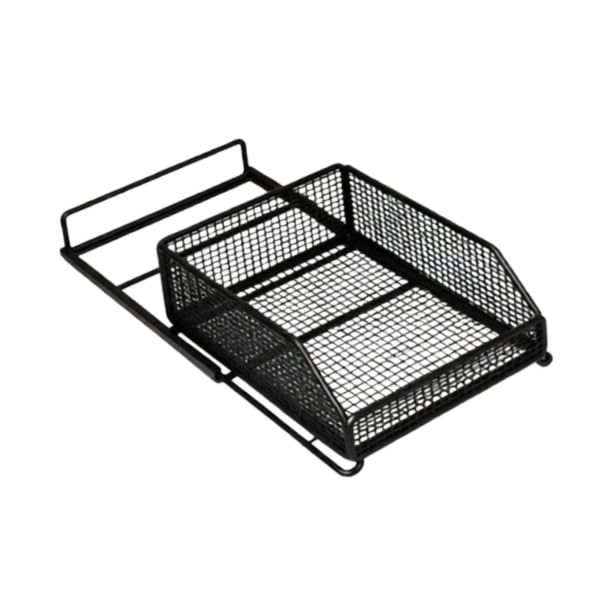 Organizador extraíble de metal para debajo del fregadero, estante deslizante multiusos para armarios de cocina. Negro