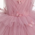 thumbnail image 5 of IDOPIP Toddler Baby Girls Butterfly Birthday Dress 3D Butterfly Wedding Party Ruffle Tutu Dresses, 5 of 8