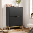 thumbnail image 6 of Shoe Storage Cabinet, Shoe Cabinet with 2 Flip Drawers, Narrow Shoe Rack Organizer for Entryway (Black), 6 of 8