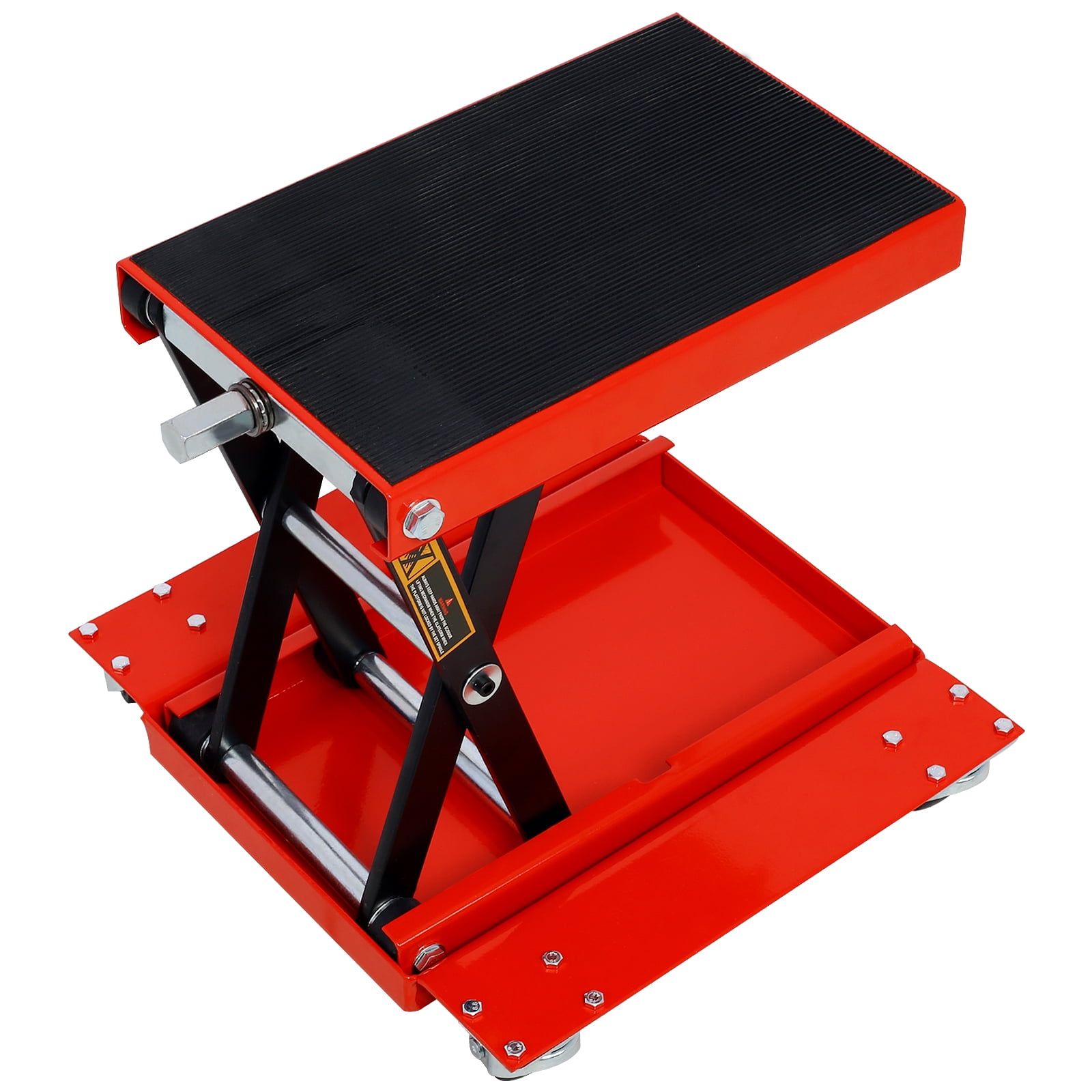 1100lb Reinforced Scissor Lift Jack Portable Bike Rack Steel Casters Motorcycle Stand Wheel Engine Stand - Easy Maneuverability