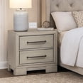 thumbnail image 6 of Jaxen Nightstand End Table-Antique White Rubberwood-2 Drawers-23 Inch, 6 of 6