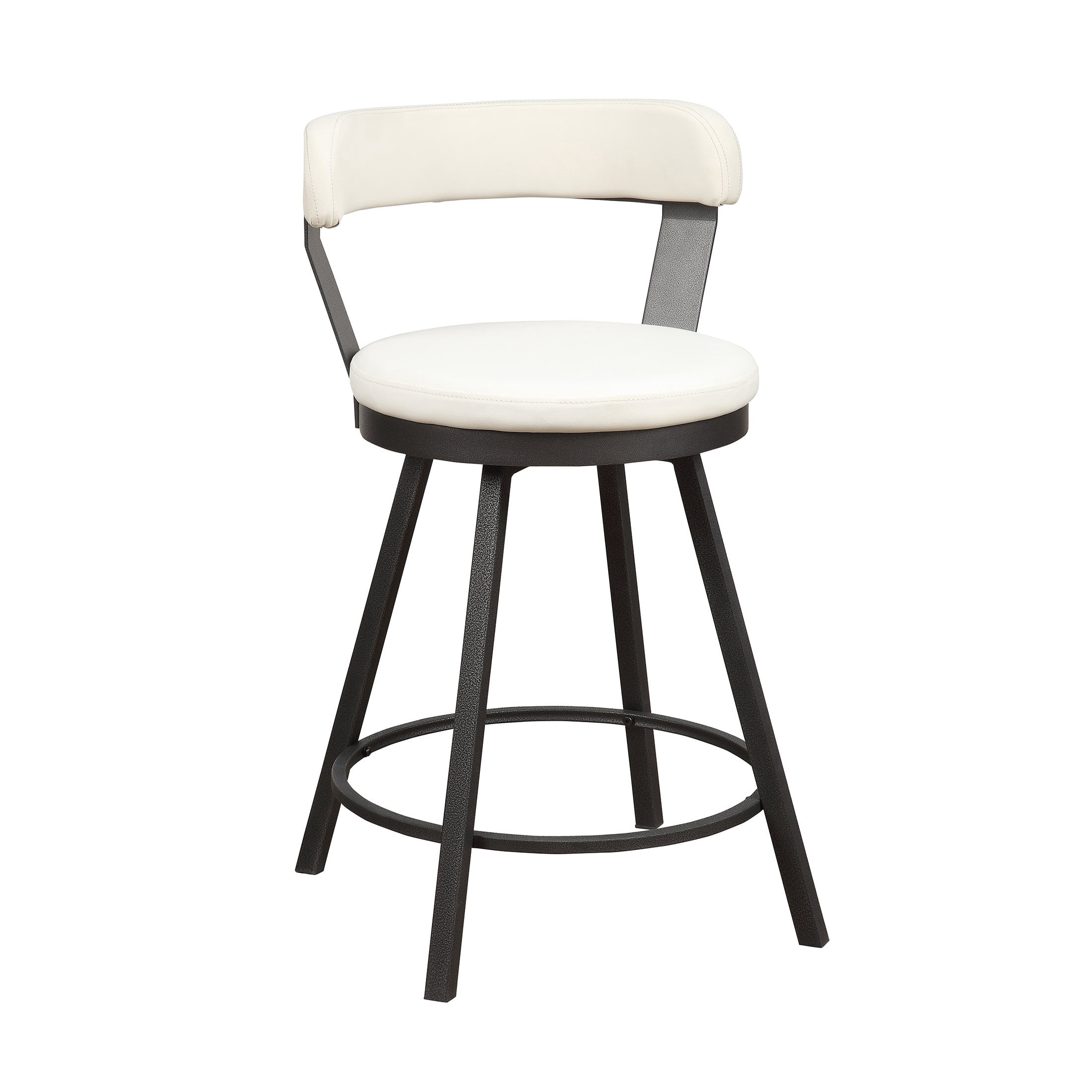 OakvillePark Belmar Swivel Counter Height Barstool (Set of 2), White