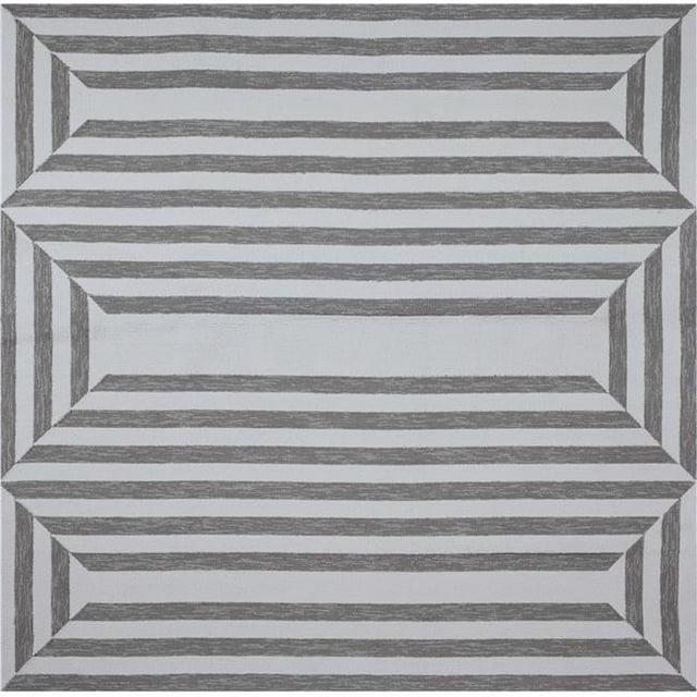 HomeRoots 354104 7 ft. Square UV-Treated Polypropylene Oatmeal Area Rug