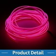 thumbnail image 4 of Cuerda de luz LED EL de 1m Unique Bargains, tira de luz de neón flexible para iluminación interior de automóviles, encendedor de cigarrillos (12v) rosa, 4 of 7