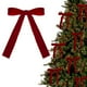 thumbnail image 2 of 12 unidades de lazos de terciopelo rojo con bridas doradas, 13 x 18 cm, suaves, para árboles de Navidad, coronas, envoltorios de regalo, fiestas y decoración del hogar, 2 of 7