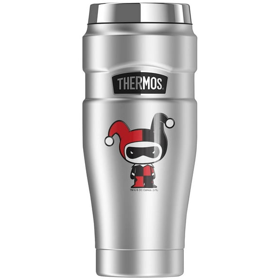 Harley Quinn Cute Chibi, THERMOS STAINLESS KING Stainless Steel Travel Tumbler, Vacuum insulated & Double Wall, 16oz