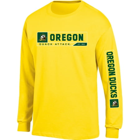 Men's Russell Athletic Yellow Oregon Ducks Team Long Sleeve T-Shirt