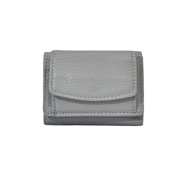 Sonducket Cartera de cuero portátil, diseño Simple, monedero de almacenamiento plegable, bolso de viaje para fiestas, compras, tarjetero de Carteras Azul
