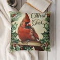 thumbnail image 3 of YINGXI I Am Always with You Cardinal Red Birds Decorative Throw Pillow Cover, Pine Cones Berry Cushion Case Decor, Winter Holiday Memorial Quote Pillowcase Decorations for Sofa Couch 22x22in, 3 of 5