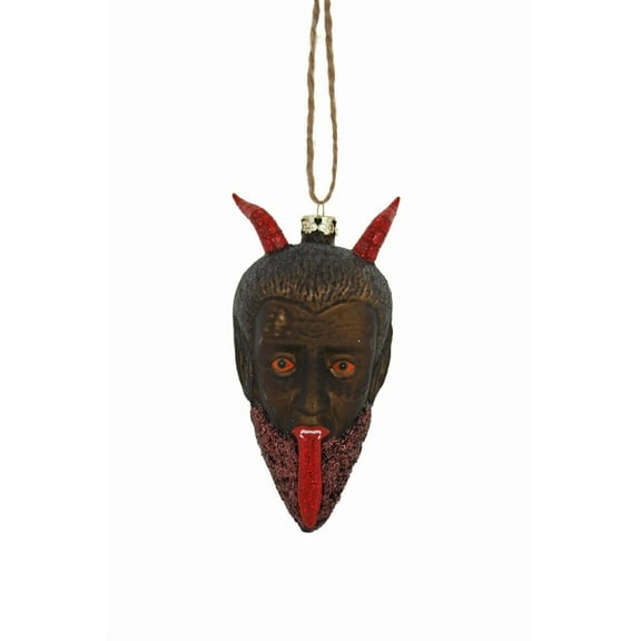 KRAMPUS Scary Glass Christmas Ornament by Cody Foster