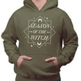 thumbnail image 2 of Season of the Witch Hoodie Sweatshirt Unisex Small Military Green, 2 of 5