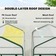 thumbnail image 2 of Outsunny 3 Tier Mini Greenhouse with Screen Roof, 27.6" x 19.7" x 50", Portable Small Greenhouse with High Strength PE Cover, White, 2 of 6