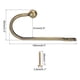 thumbnail image 2 of Soporte de cortina U en forma de gancho montado en la pared, ganchos de tornillo, soporte de bronce, paquete de 4, 2 of 6