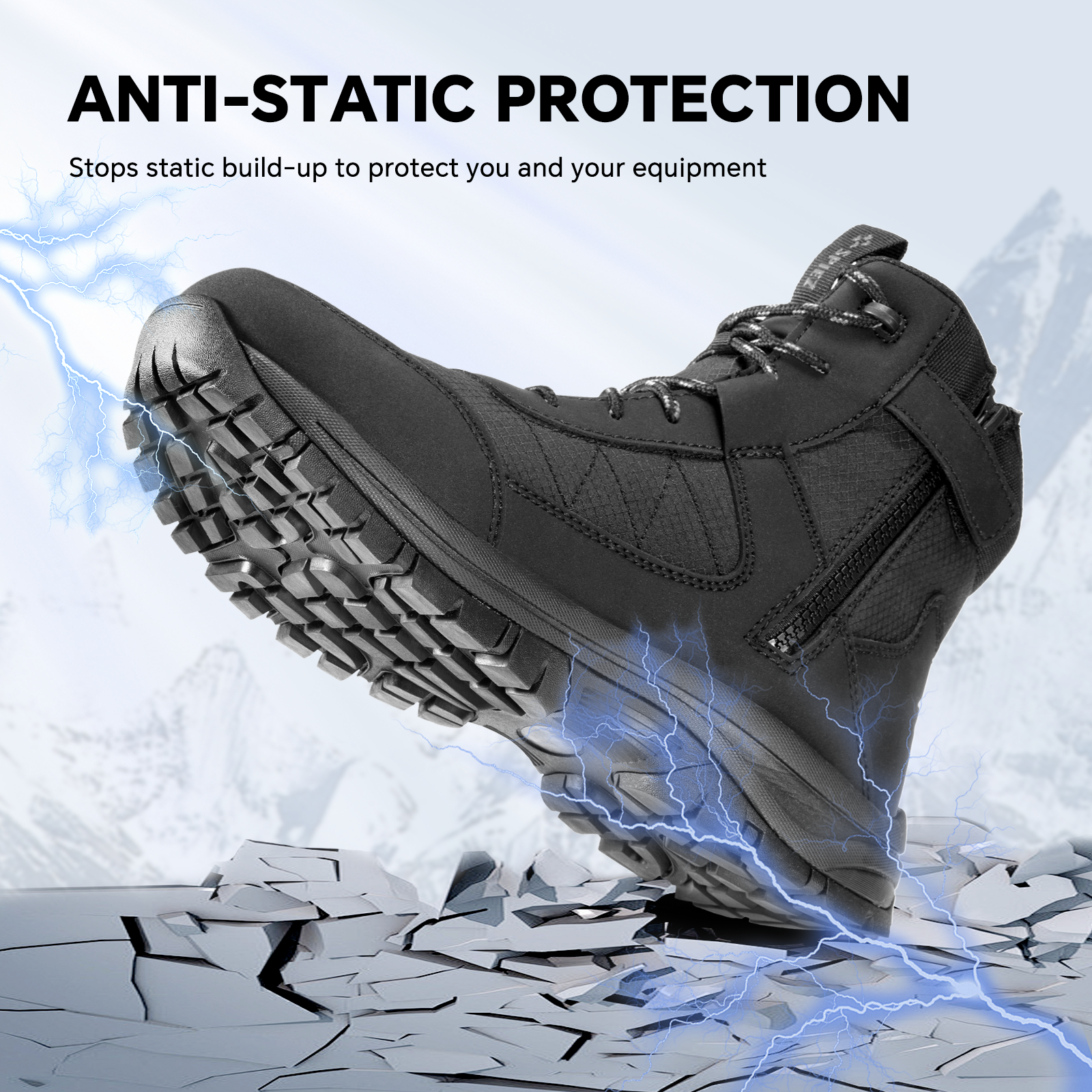 SPIEZ Men's Steel Toe Anti-Static Work Boots photo 2