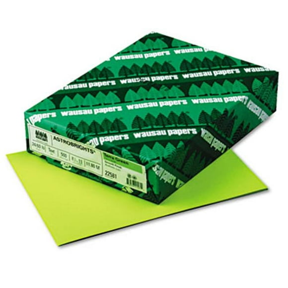 Wausau Paper 22581 Astrobrights Coloré Papier 24lb 8.5 x 11 Terra Green 500 Feuilles-Rame
