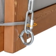 thumbnail image 6 of Overpatio Adult Cedar Wood Bench Porch Swing with Cushioned Seat and Adjustable Chains, Brown, 6 of 11