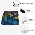 thumbnail image 6 of Fotbe Abstract Bright Pineapple Fruit Retro Men’s Total Support Pouch Boxer Briefs, X-Temp Cooling, Moisture-Wicking Underwear, Regular, Long-leg and Trunk-Small, 6 of 9