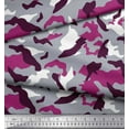 thumbnail image 2 of Soimoi Tissu en Soie Bicolore avec Imprimés de Tissu Camouflage Blanc au Mètre 42 Pouces de Large, 2 of 3